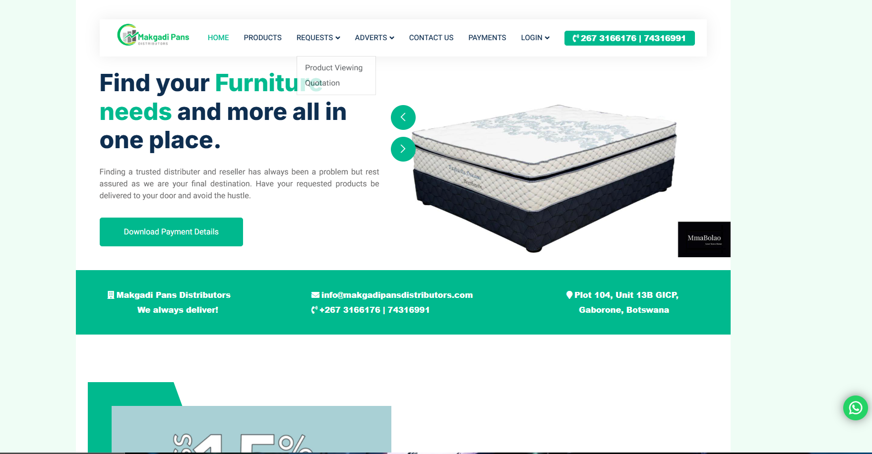 Makgadi Distributors Web Application